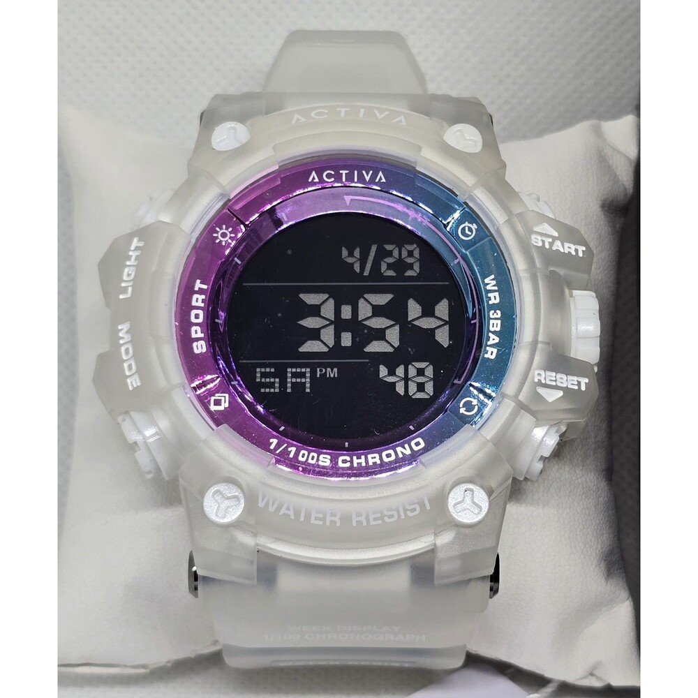Activa Summit X by Invicta Men's Digital Watch 50mm White ACW8046-001 NiB - Picture 3 of 8